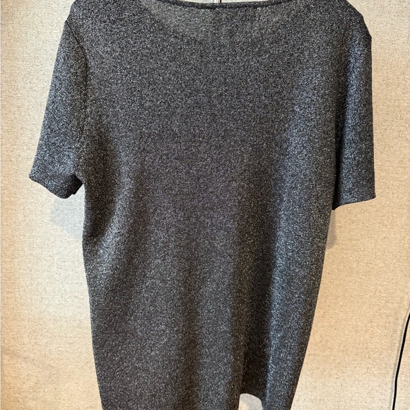 CeCe Women's Gray sparkly Top - Picture 4 of 4